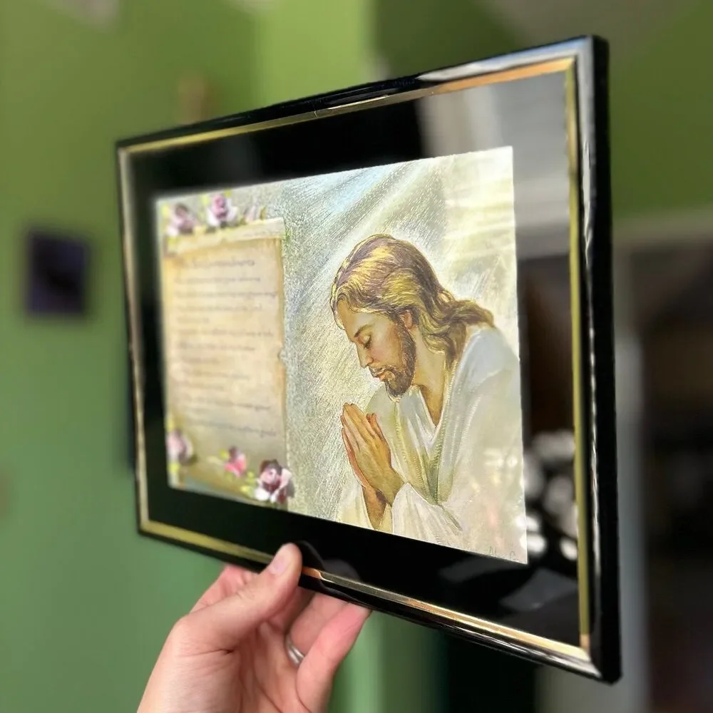 VTG Iridescent Faith Based Commandments Praying Faithful Wall Sign